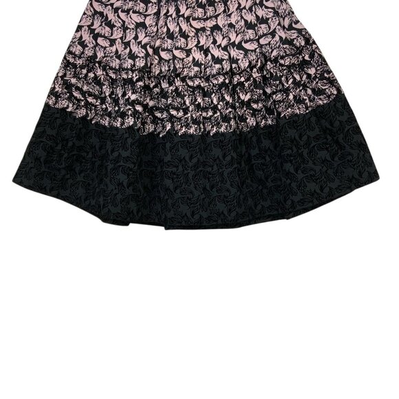 Red Valentino Skirt 38 US/4 Pink Black Abstract Knee Length Quiet Luxury Party - Picture 8 of 11
